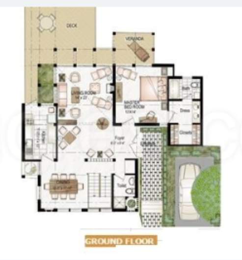  tarudhan valley golf resort Floor Plan Ground Floor Plan
