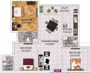  vaishno-sai-sarovar-lilly Floor Plan Floor Plan