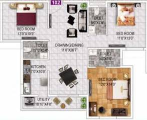  vaishno-sai-sarovar-lilly Floor Plan Floor Plan