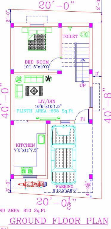  sai villas Floor Plan Ground Floor Plan