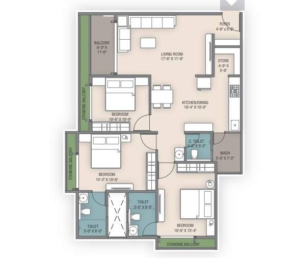  shree aarna sky waves Floor Plan Floor Plan