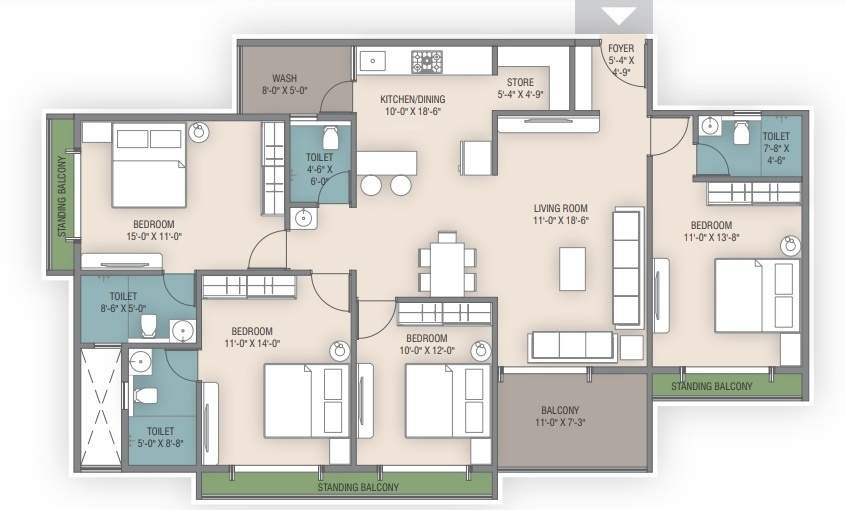  shree aarna sky waves Floor Plan Floor Plan