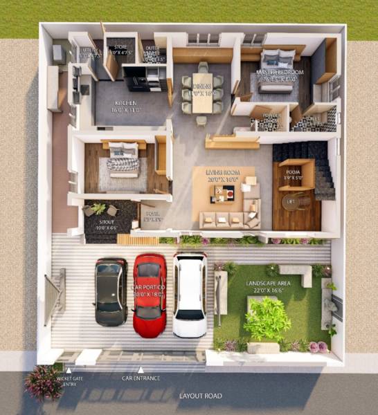 Ground Floor Plan kandhan-avenue Floor Plan Ground Floor Plan