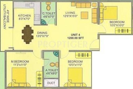 Sree Nakoda Neeladri (3BHK+2T (1,200 sq ft) 1200 sq ft)