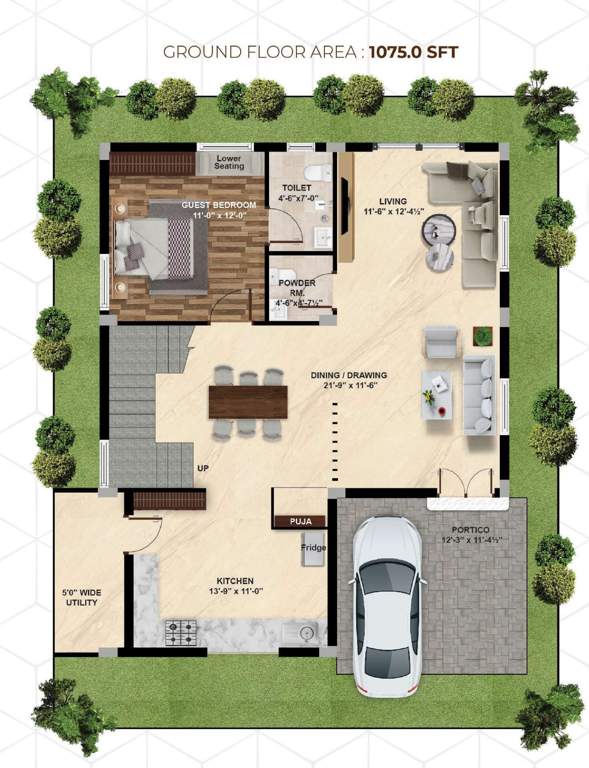  praveens golden leaf Floor Plan Ground Floor Plan