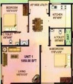 Sree Nakoda Sumukha Neeladri (2BHK+2T (1,050 sq ft) 1050 sq ft)