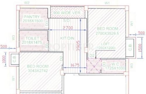 Jeet Moon (2BHK+2T (670 sq ft) 670 sq ft)
