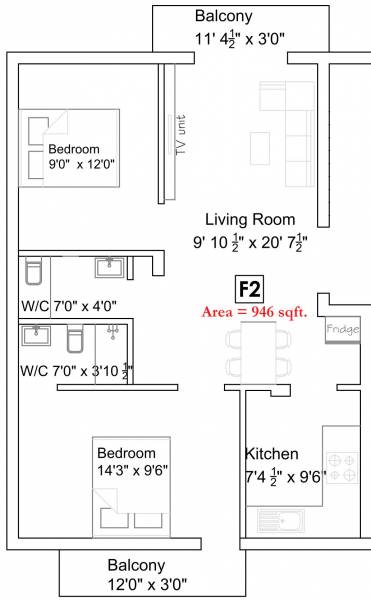  chaandinii-flats Floor Plan Floor Plan