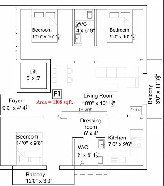  chaandinii-flats Floor Plan Floor Plan