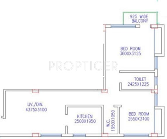 Verdant Pooja (3BHK+2T (1,246 sq ft) 1246 sq ft)