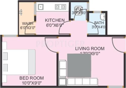 DBS Umang Lambha (1BHK+1T (297 sq ft) 297 sq ft)