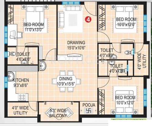 Purnima Neem (3BHK+3T (1,475 sq ft) Pooja Room 1475 sq ft) Purnima Neem (3BHK+3T (1,475 sq ft) Pooja Room 1475 sq ft)