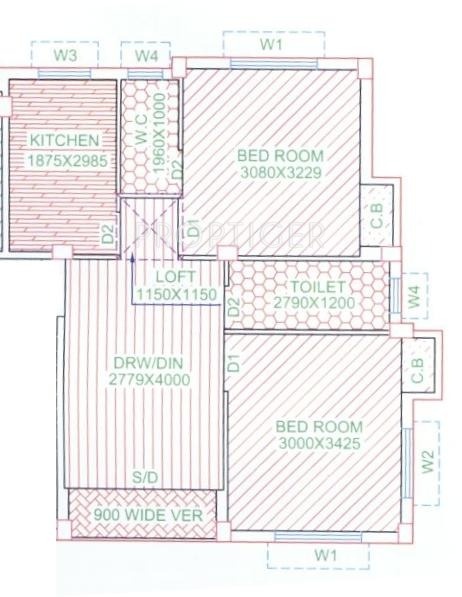 Jeet Space (2BHK+1T (815 sq ft) 815 sq ft)