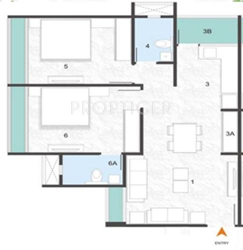 Shayona Aaryamaany (2BHK+2T (1,080 sq ft) 1080 sq ft)