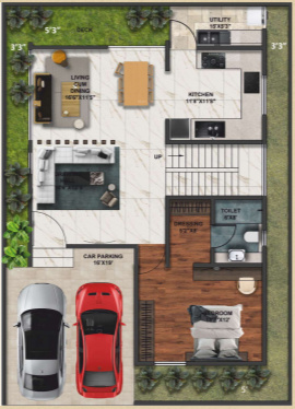  sundaram palm villas Floor Plan Ground Floor Plan