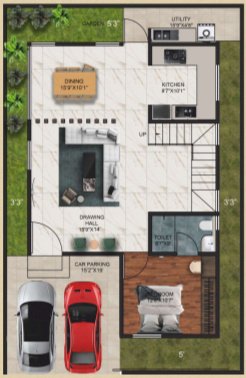  sundaram palm villas Floor Plan Ground Floor Plan
