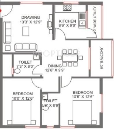 Giridhari Sai Ashray (2BHK+2T (1,130 sq ft) 1130 sq ft)