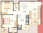 Floor Plan (2BHK+2T) Shayona Land Corporation Tilak II Floor Plan (2BHK+2T)