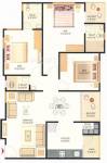 Floor Plan (3BHK+3T) Shayona Land Corporation Tilak II Floor Plan (3BHK+3T)