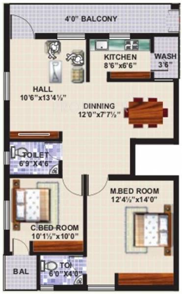 Jaiveer Arcade (2BHK+2T (1,133 sq ft) 1133 sq ft) Jaiveer Arcade (2BHK+2T (1,133 sq ft) 1133 sq ft)