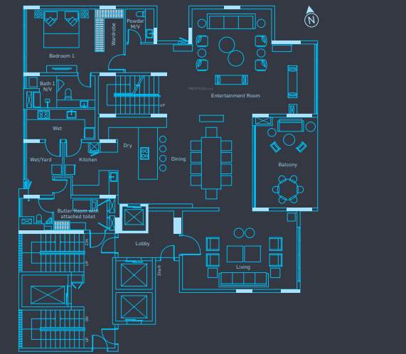  azure the oceanique Floor Plan Lower Level Duplex Plan