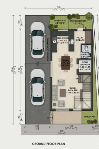  eden villas Floor Plan Ground Floor Plan