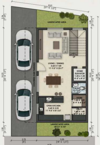  eden villas Floor Plan Ground Floor Plan