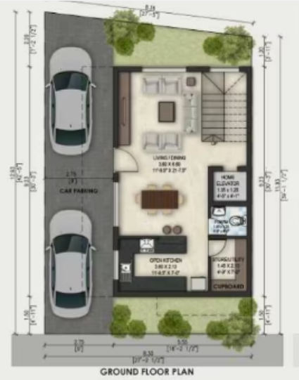  eden villas Floor Plan Ground Floor Plan