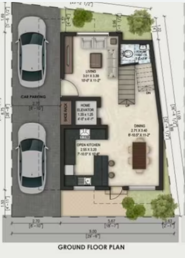  eden villas Floor Plan Ground Floor Plan