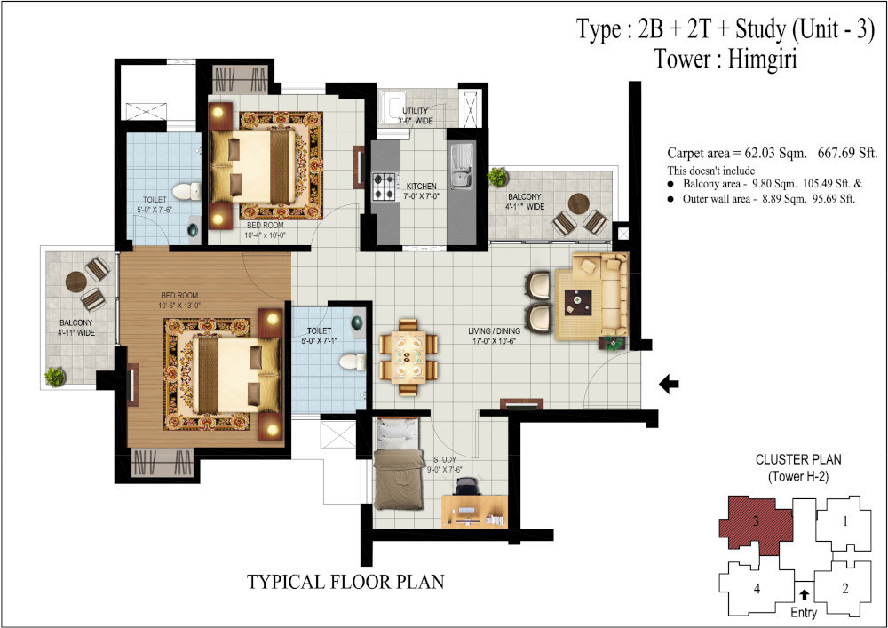  eros sampoornam 3 Floor Plan Floor Plan