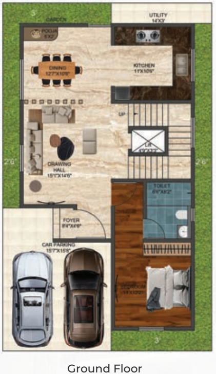  nidhi palms Floor Plan Ground Floor Plan