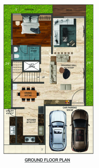  nidhi palms Floor Plan Ground Floor Plan