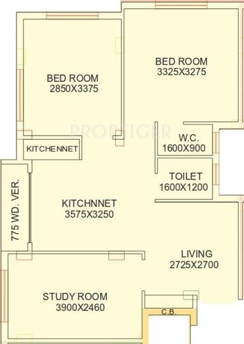 Tirath Residency (3BHK+2T (891 sq ft) 891 sq ft)