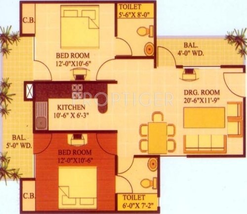 JKG Heights (2BHK+2T (1,180 sq ft) 1180 sq ft) JKG Heights (2BHK+2T (1,180 sq ft) 1180 sq ft)