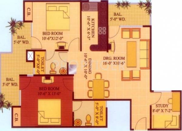 JKG Heights (2BHK+2T (1,385 sq ft) Study Room 1385 sq ft) JKG Heights (2BHK+2T (1,385 sq ft) Study Room 1385 sq ft)