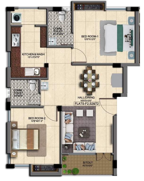  sasha deluxe apartment Floor Plan Floor Plan