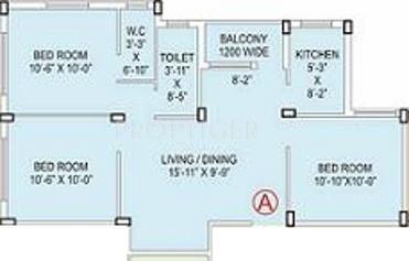 Sweet Srijoni (3BHK+3T (1,161 sq ft) 1161 sq ft)