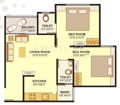 Shree Rang Nano City 1 And 2 (2BHK+2T (882 sq ft) 882 sq ft)
