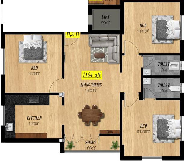 Floor Plan gajapriya grand Floor Plan Floor Plan
