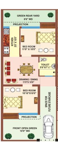 Anupam Estates (2BHK+2T (855 sq ft) 855 sq ft)