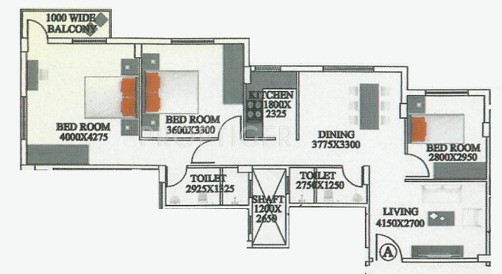 Ambey Florence (3BHK+2T (1,238 sq ft) 1238 sq ft) Ambey Florence (3BHK+2T (1,238 sq ft) 1238 sq ft)