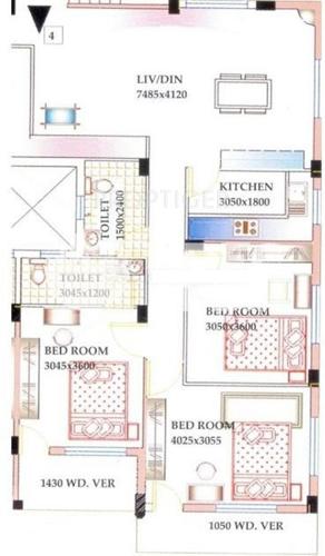 Ambey Ambey Villa (3BHK+2T (1,382 sq ft) 1382 sq ft)