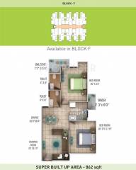 Globus Green Bay (2BHK+2T (862 sq ft) 862 sq ft) Globus Green Bay (2BHK+2T (862 sq ft) 862 sq ft)