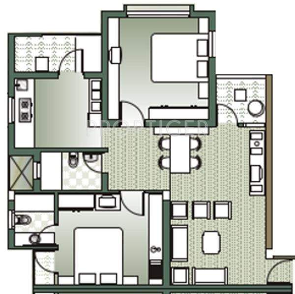 Parshwanath Royal Residency (2BHK+2T (1,170 sq ft) 1170 sq ft)