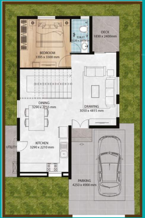 townhomes nadergul Floor Plan Ground Floor Plan