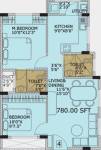 Vijaya KPT Vijaya Harmony (2BHK+2T (780 sq ft) 780 sq ft)