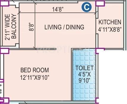 Vinayak Basundhara (1BHK+1T (603 sq ft) 603 sq ft)