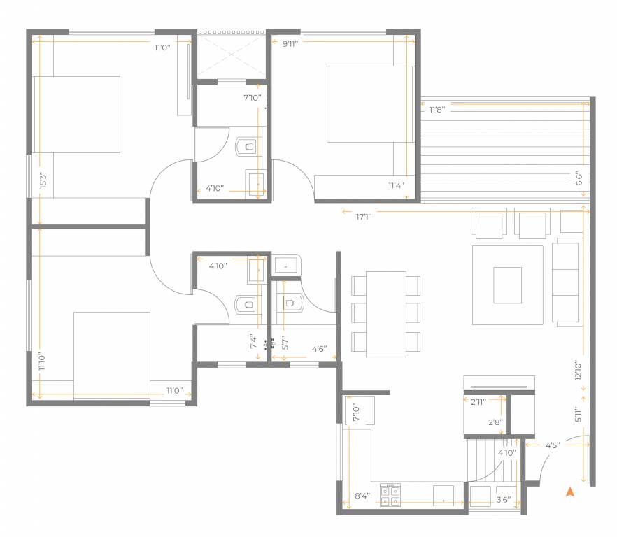  silveroak shriyansh 3 0 Floor Plan Floor Plan