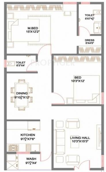 Dwaraka Dwaraka Trendz (2BHK+2T (1,217 sq ft) 1217 sq ft)