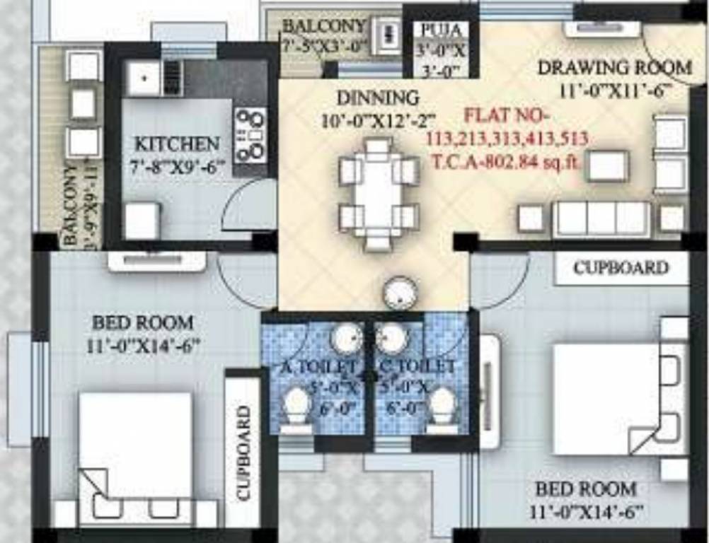 sri sampurna aqua Floor Plan Floor Plan